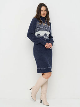 Платье женское 5252-2489. 189/10480 т.синий/молоко