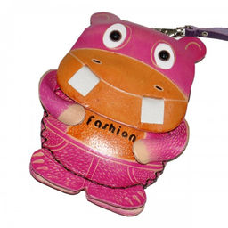 Кошелек кожаный "Бегемотик"