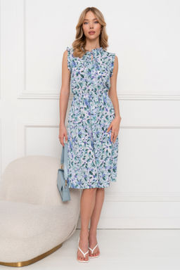 Платье Open Style 5739 зеленый/голубой