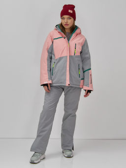 Горнолыжный костюм женский зимний персикового цвета 0709_1P - Chunmai фото 6
