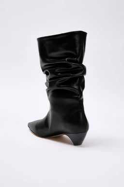 Siyah Koruklu Kitten Ucgen Topuklu Premium Kad?n Cizme TAKAW26CZ00029 - Trendyolmilla фото 5