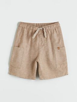 Beli Lastikli Erkek ?ocuk Cepli Keten ?ort