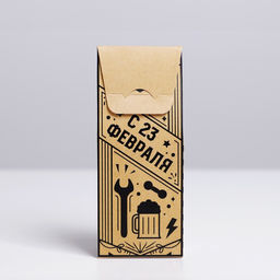 Цена за 5 шт. Коробка складная С 23 февраля, 14?5.5?3.5 см