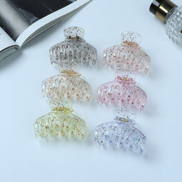 Цена за 12 шт. Краб для волос «Айлин», зубья, 6 см, МИКС