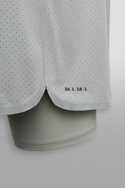 PANTALONES CORTOS RUNNING 2 EN 1 / Gris perla - Zara фото 9