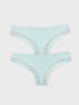 Трусы женские бразилиана (2 шт.) серые с орнаментом - Mark formelle фото 10