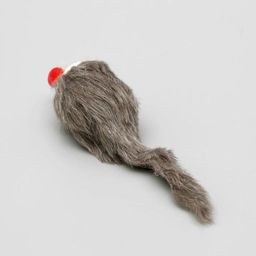 Игрушка для кошек Серая мышь с мордочкой из сизаля, 8 см - Пижон фото 3