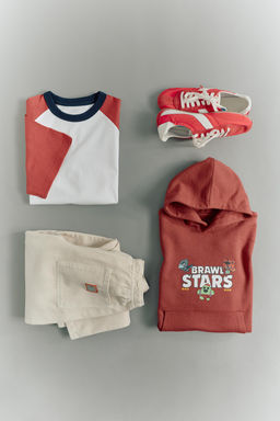 SUDADERA CAPUCHA BRAWL STARS  SUPERCELL OY / Rojo claro