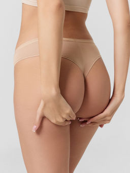 Трусы Mark Formelle бразилиана бежевые хлопок с эластаном набор 2 штуки  фото 8