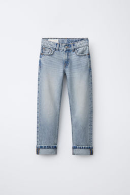 JEANS STRAIGHT ROTOS / Azul claro