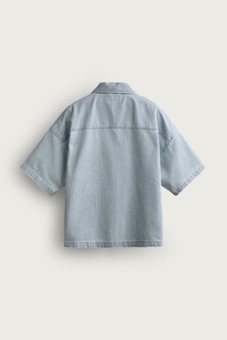 CAMISA POLO CREMALLERA BOLSILLOS / Azul claro - Zara фото 8