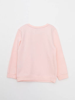 Bisiklet Yaka Bask?l? Uzun Kollu K?z ?ocuk Sweatshirt - Waikiki фото 2