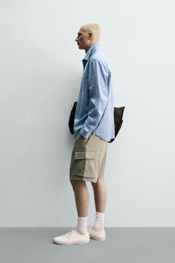 BERMUDA CARGO RELAXED FIT LAVADO / Khaki - Zara фото 4