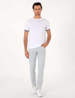 Buz Mavisi Slim Fit Pamuk Kar___ml_ Jean Pantolon