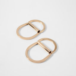 Цена за 2 шт. Полукольцо для сумок двойное, d = 25 мм, толщина - 2,5 мм, 2 шт, цвет золотой