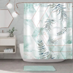 VAL BT-M-1820 Штора для ванной комнаты, полиэстер, 180*200 см, BOTANIC MOSAIC, шт