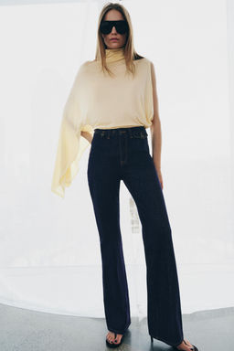 JEANS ZW COLLECTION FLARE TIRO ALTO / Azul - Zara фото 6