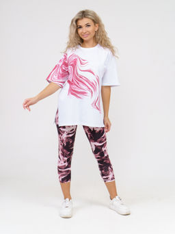 909 Костюм "белый/бордо"