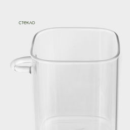 Банка для сыпучих BellaTenero «Эко», 500 мл, 10.5×8.2×10.5 см, с бамбуковой крышкой и ложкой, стекло, прозрачная