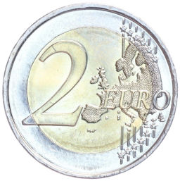 Монета 2 евро 2021 года Франция 75 лет ЮНИСЕФ