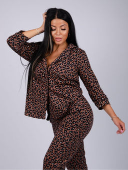 Пижама "Классика" лео шоколад, трикотаж