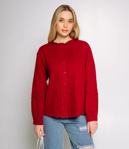 Блуза #КТ0912, бордовый