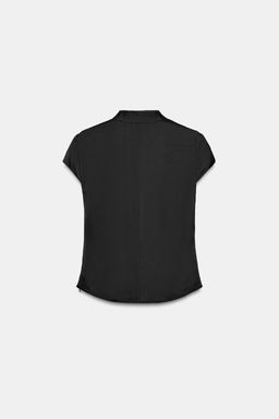 TOP SATINADO BOTONES LATERALES / Negro - Zara фото 6