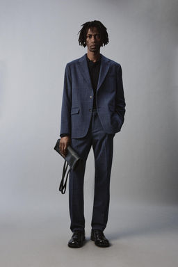 PANTAL?N TRAJE ESTRUCTURA / Azul / ?ndigo