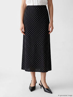 Beli Lastikli Puantiyeli Etek