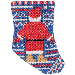 Klart набор для вышивания 8-394 Носочек с Дедом Морозом 6 х 8.5 см