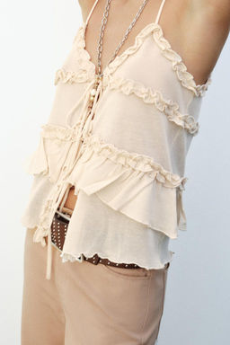 RUFFLED KNIT TOP - Zara фото 6