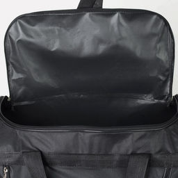 Сумка дорожная, 3 отдела на молниях, наружный карман, длинный ремень, цвет чёрный - Simaland фото 6