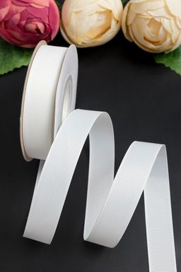 Лента репсовая 2 см*20 ярд 1 сорт (молочный №42) SF-1723 - Больше подарков фото 2