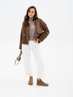 Босоногие ботинки EDART 210.NATAbr.Серо-коричневая замша/