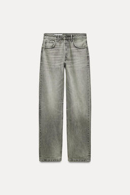 TRF STRAIGHT-LEG MID-RISE JEANS - Zara фото 7