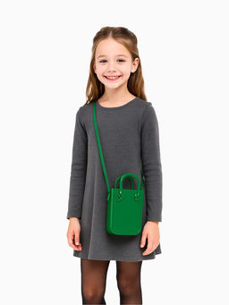 Сумка детская 13×3.5×16.5 см, без застёжки, зелёная