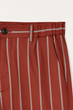 LIMITED EDITION STRIPED RELAXED FIT TROUSERS - Zara фото 7