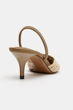 ZAPATO TAC?N BORDADOS / Blanco Crudo - Zara фото 5