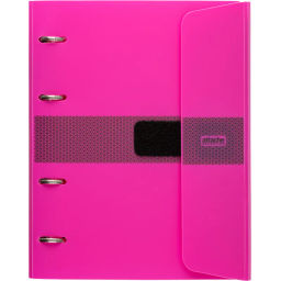 Бизнес-тетрадь со смен.блоком 120л,кл,А5, Розовый,пропилен. обл. налипучке