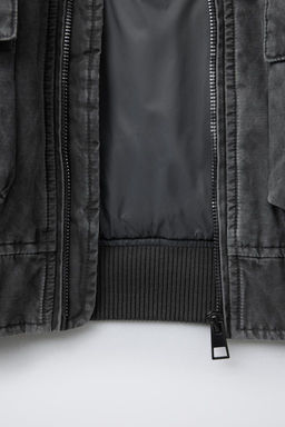 FADED-EFFECT BOMBER JACKET - Zara фото 5