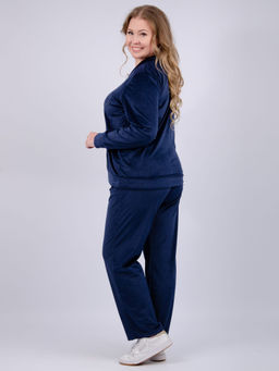 Костюм Велюр 5 тёмно-серый, велюр - Малина фото 50