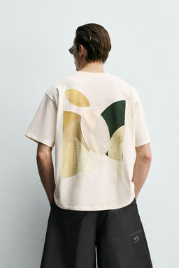 CAMISETA TEXTO PARCHES COMBINADOS / Blanco roto - Zara фото 3