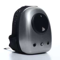 Рюкзак для переноски животных с окном для обзора, 32 х 25 х 42 см, серебристый - Пижон фото 8