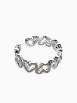 Кольцо «Сердце» чувства, цвет серебро, безразмерное