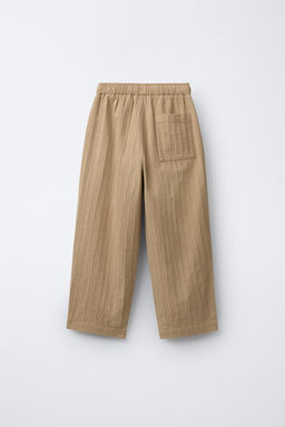 PANTAL?N STRAIGHT PINZAS TEXTURA / Ocre - Zara фото 3