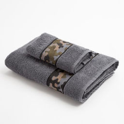 Полотенце махровое Love Life «Милитари» 70×130 см, цв. графит, 100% хлопок, 360 г/м²