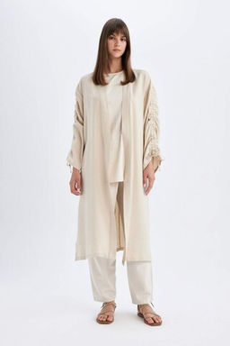 Relax Fit Degrade Hakim Yaka Uzun Kollu Kimono - Defacto фото 2