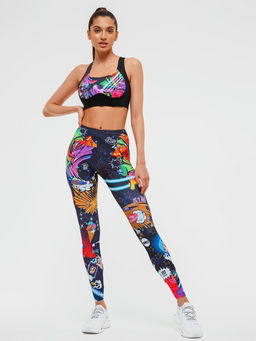 Спортивное бра FIT POP ART со средней поддержкой и вставными чашками - Eazyway фото 5