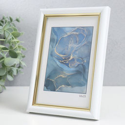 Цена за 2 шт. Фоторамка пластик "Гамма" 10х15 см, белый (пластиковый экран)