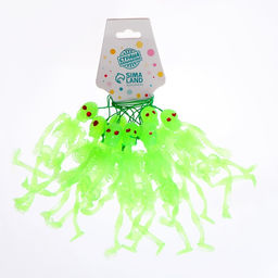 Цена за 10 шт. Прикол Скелет, резиновый, светоотражающий - Страна карнавалия фото 2